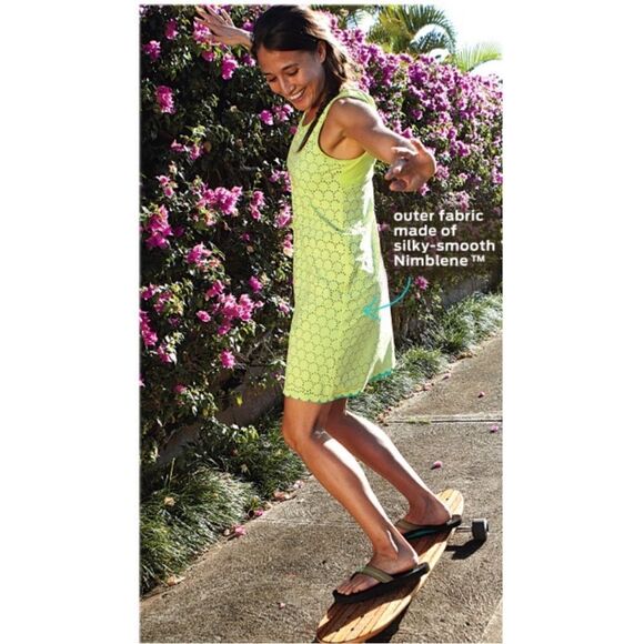 ✨Title Nine Nimblene Illusion Eyelet Purple Blue Tank Sz Medium Dress✨ - Picture 11 of 11